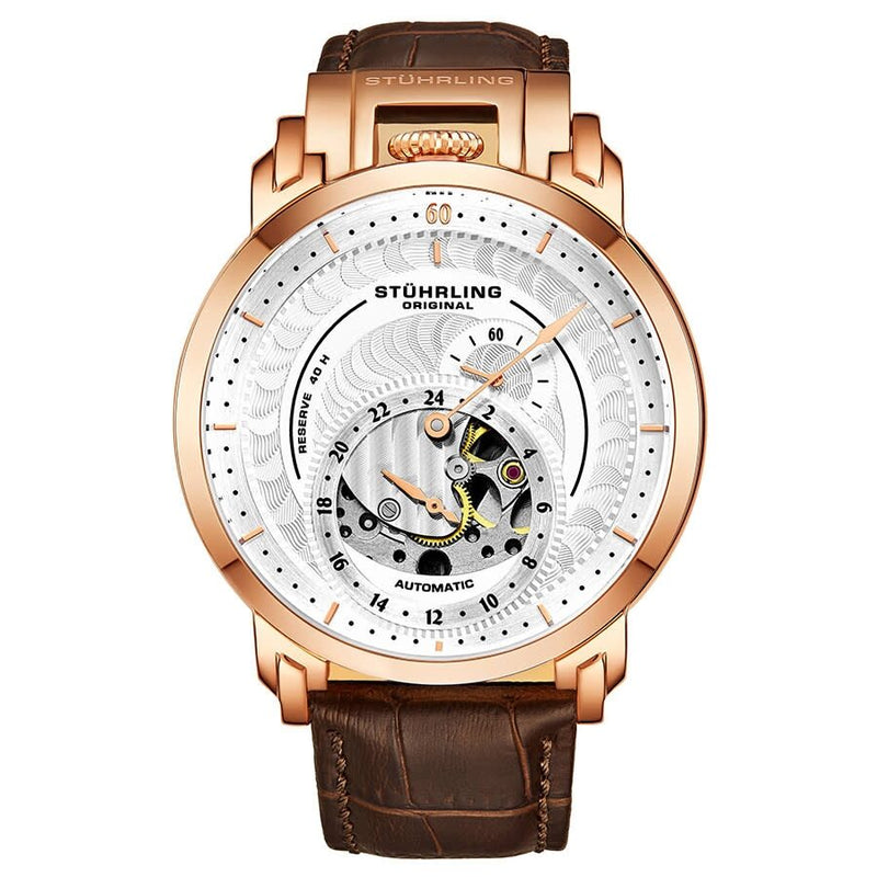 Stuhrling Original Legacy Automatic Silver Dial Men's Watch #M13498 - Watches of America