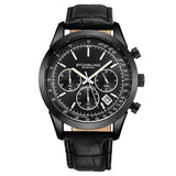 Stuhrling Original Monaco Quartz Black Dial Men's Watch #M13651 - Watches of America