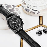 Stuhrling Original Monaco Quartz Black Dial Men's Watch #M13651 - Watches of America #6