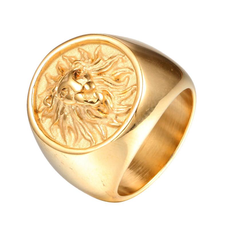 Big Daddy Lion & Sun Gold Ring