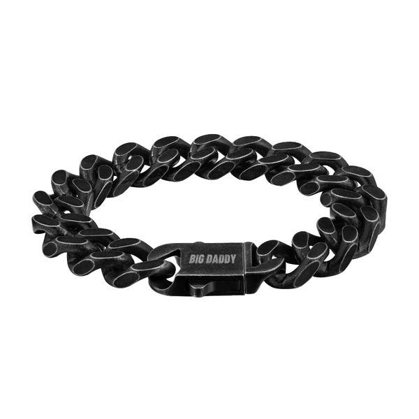 Big Daddy 14mm Cuban Curb All Black Chain Bracelet