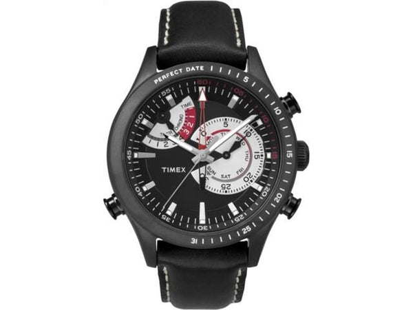 Timex Intelligent Quartz Chrono Timer Black Dial Men's Watch #TW2P72600 - Watches of America