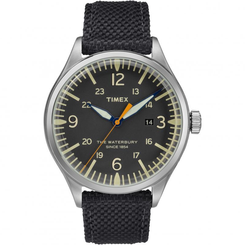 Timex Waterbury Quartz Black Dial Men's Watch #TW2R38500 - Watches of America