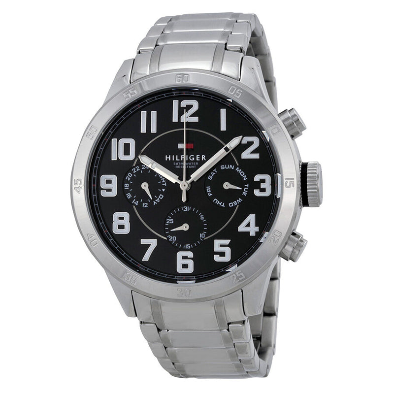 Tommy Multi-Function Black Dial Stainless Steel Men's Watch 1791054 - Watches of America