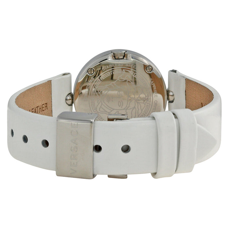 Versace Eon Soire Mother of Pearl Dial White Leather Ladies Watch #94Q99D002-S001 - Watches of America #3