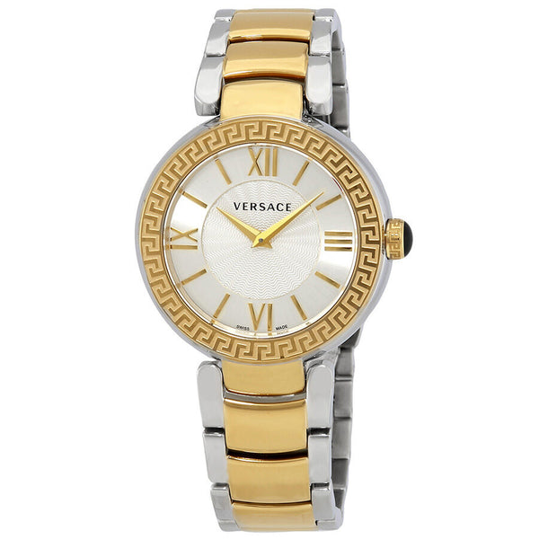 Versace Leda Silver Dial Ladies Two Tone Watch #VNC220017 - Watches of America