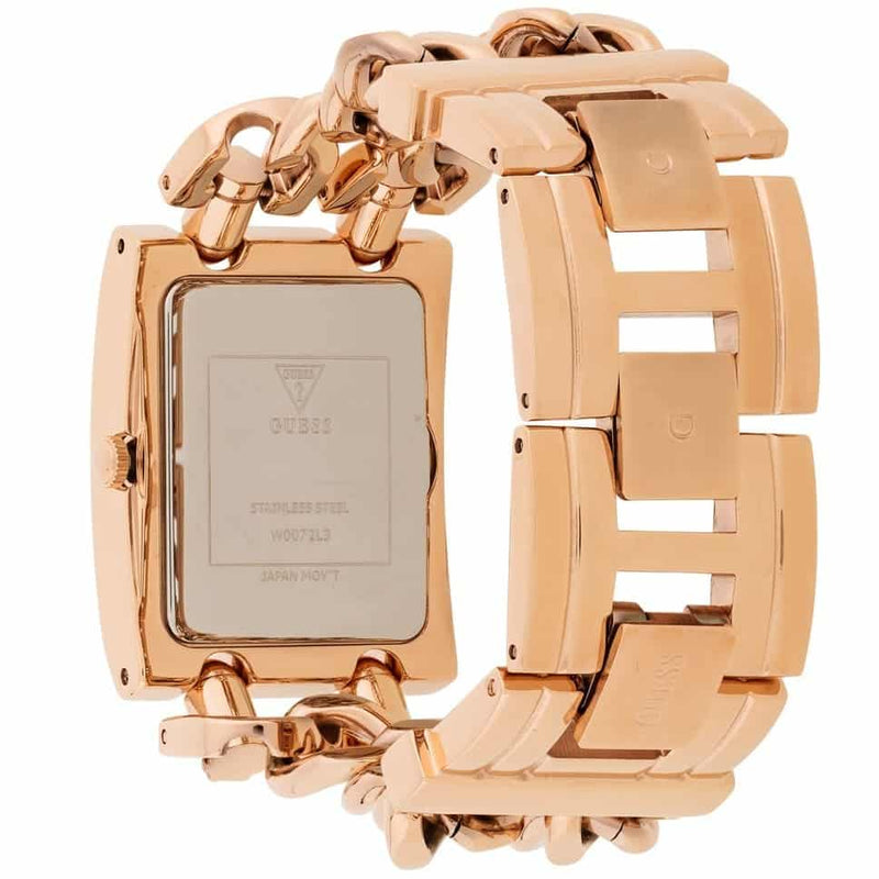 Guess Heavy Metal Rose Gold Crystal Dial Women's Watch W0072L3 - Watches of America #3