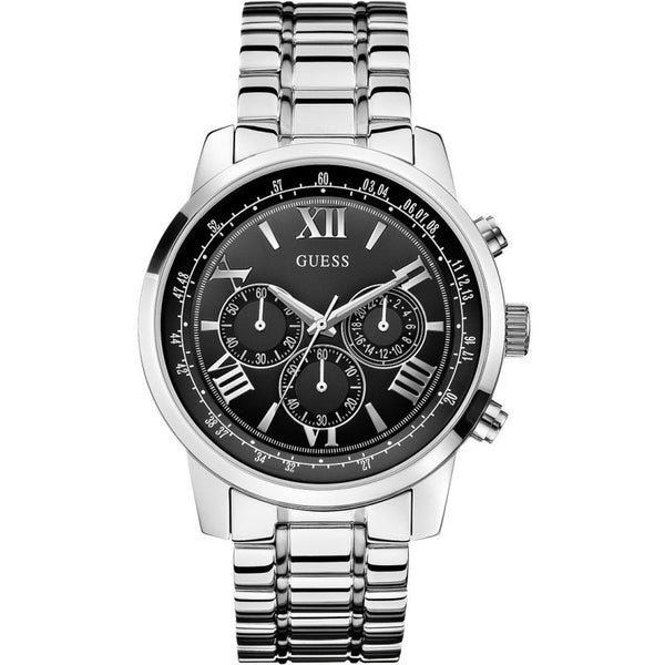 Guess Horizon Chronograph Black Dial Men's Watch #W0379G1 - Watches of America