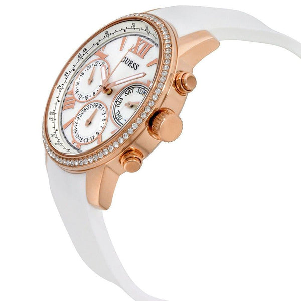 Guess Sport White Silicone Strap Rose Gold Women's Watch W0616L1 - Watches of America #2