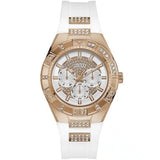 Guess Luna Women's White Rubber Strap Round Analog Women's Watch  W0653L4 - Watches of America